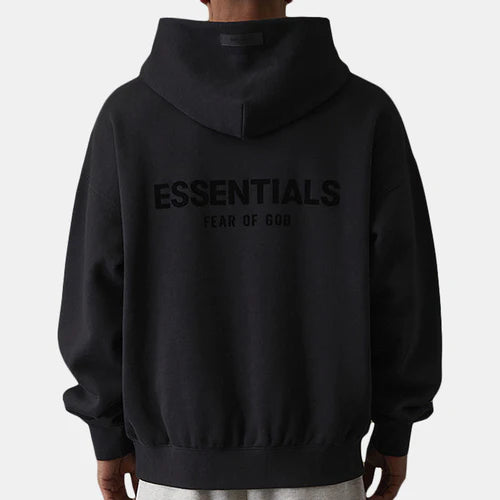 Essentials «Svart» Stretch Limo-hettegenser (SS22)