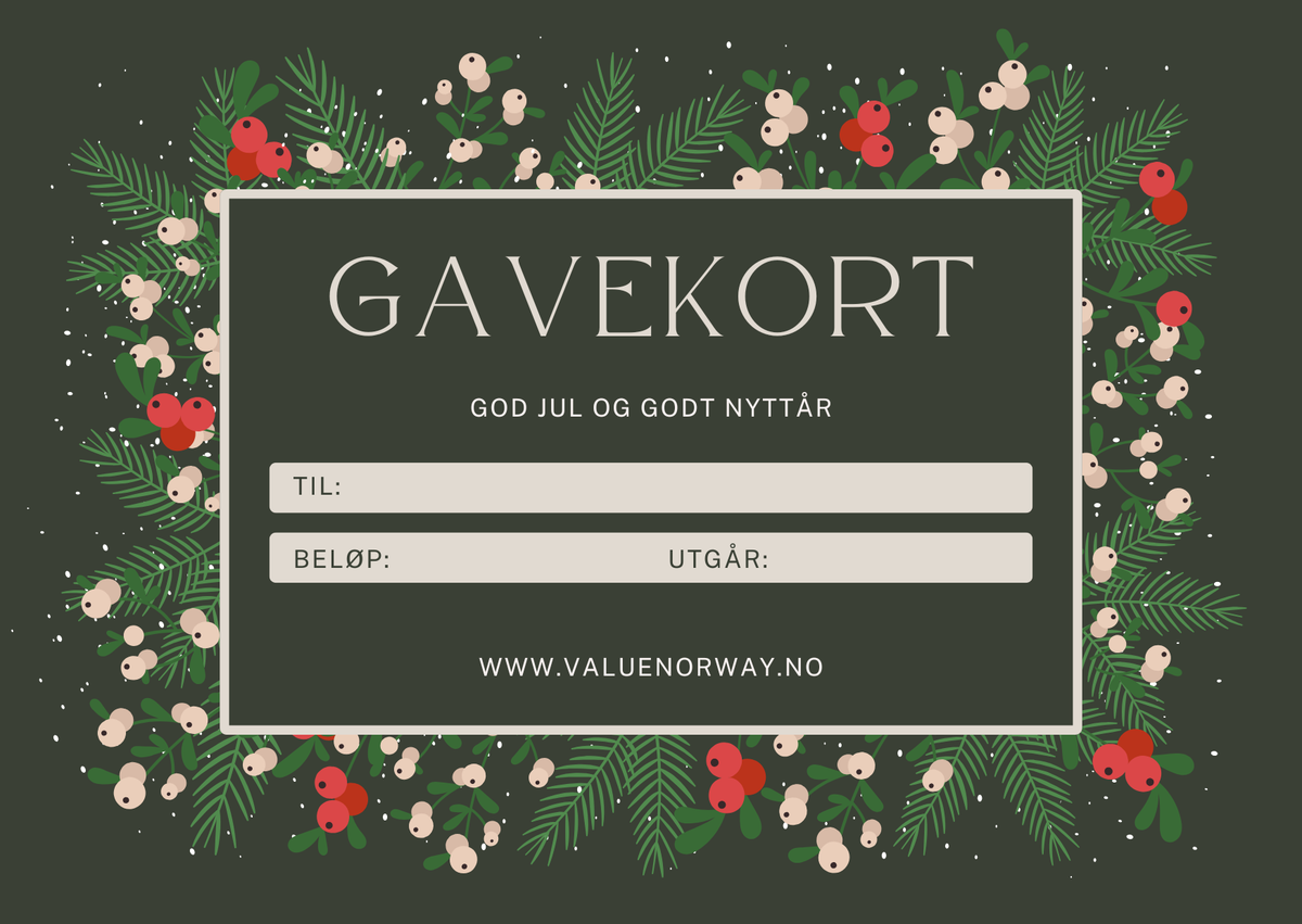 GAVEKORT - VALUE NORWAY
